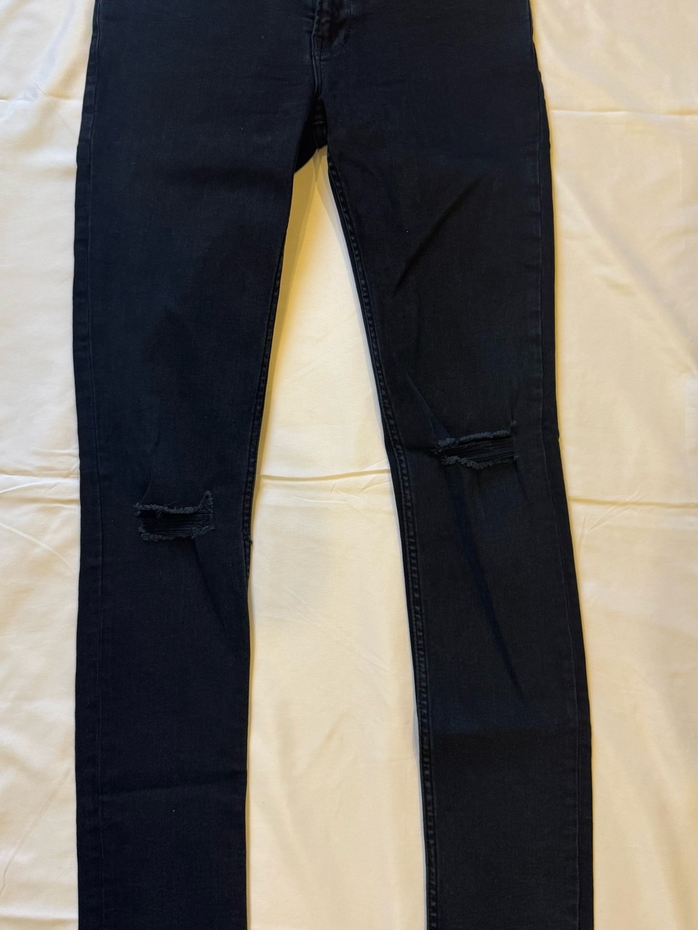 All Saints Women’s Black Skinny Ripped Jeans